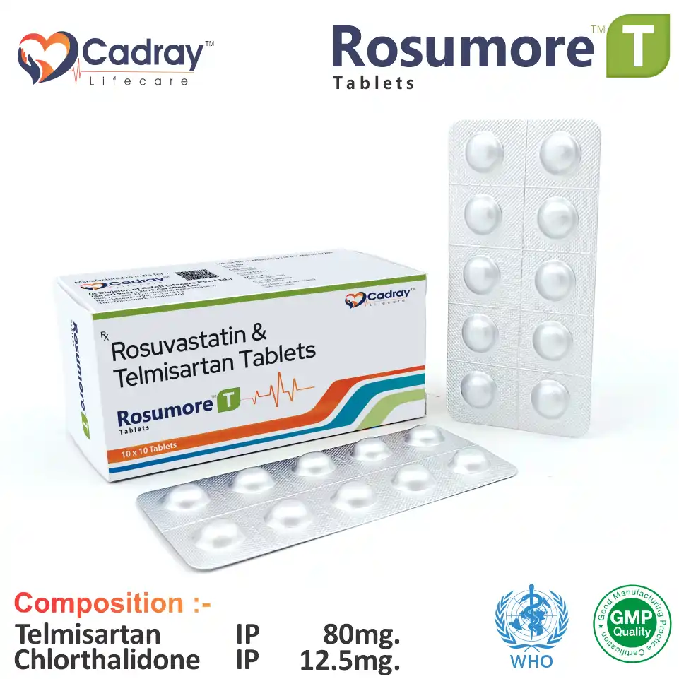 Rosuvastatin 10 mg + Telmisartan 40 mg Tablet in PCD Pharma Franchise